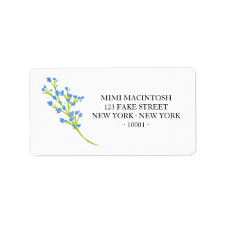 Blue Floral Address Labels