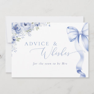 Blue Floral Advice & Wishes Enclosure Card