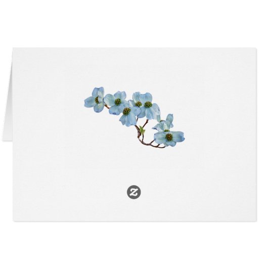 Blue Floral All Occasion Card (Back Horizontal)