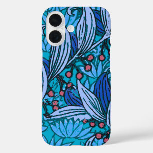 Blue Floral Antique Boho Modern iPhone 16 Case