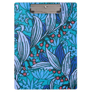 Blue Floral Antique Boho Modern Clipboard