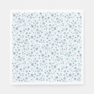Blue Floral Baby in Bloom boy baby shower  Napkins