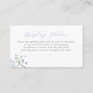 Blue Floral Baby Shower Display Shower Enclosure C Card