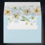 Blue Floral Baby Shower Invitation Envelope<br><div class="desc">Matching Envelope for our Baby Boy Shower Invitation. This design features soft blue and white flowers it is perfect for your event. Matching items in our store Cava Party Design</div>