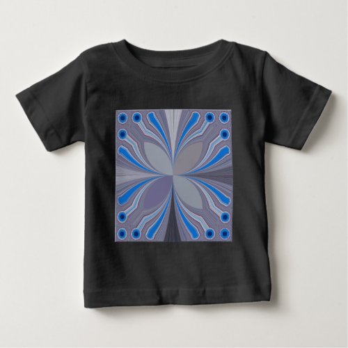 Blue Floral Baby T_Shirt