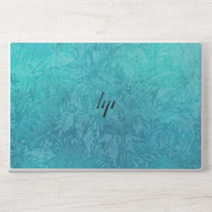 Blue Floral Background Art Texture HP Laptop Skin