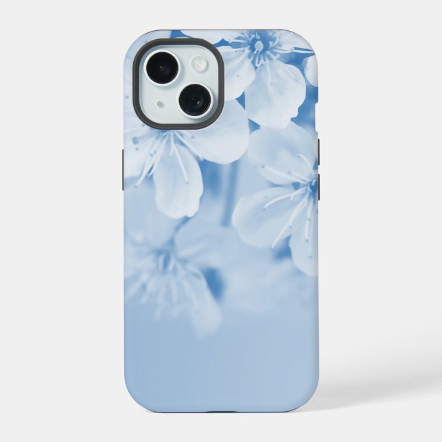 Blue floral background  iphone case (Back)