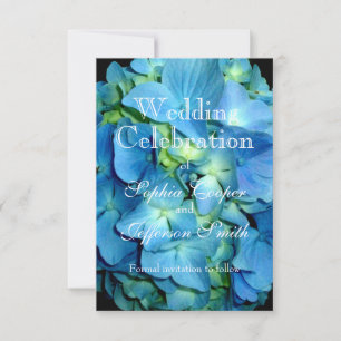 Blue floral blue flower Blue Hydrangea Save The Date