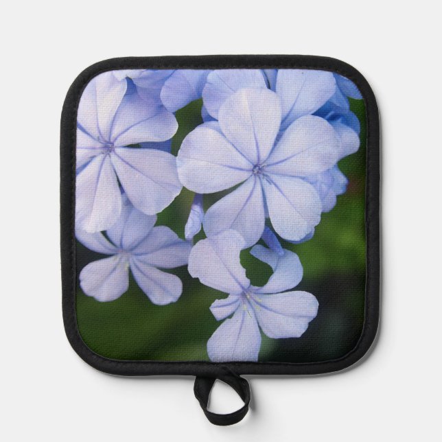 Blue Floral Bokeh Pot Holder (Front)