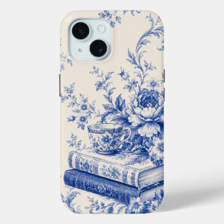 Blue Floral Book Lover Phone Case