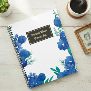  Blue Floral Botanical Notebook