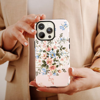 Blue Floral Bouquet Girly | iPhone 14 Case-Mate C Case-Mate iPhone 14 Case