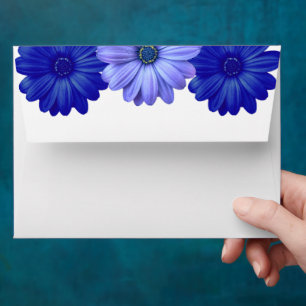 Blue Floral Bridal Shower Envelope