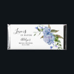 Blue Floral Bridal Shower Favor Hershey Bar Favors<br><div class="desc">Rustic blue floral theme bridal shower favor featuring watercolor illustration of blue peony with greenery.</div>