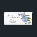 Blue Floral Bridal Shower Favor Hershey Bar Favors<br><div class="desc">Rustic blue floral theme bridal shower favor featuring watercolor illustration of blue peony with greenery.</div>