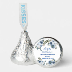 Blue Floral Bridal Shower Favors Hershey Kisses