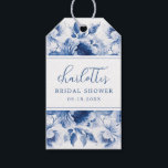 Blue Floral Bridal Shower Gift Tags<br><div class="desc">Add a charming finishing touch to your favors with these Blue Floral Bridal Shower Gift Tags, featuring elegant watercolor florals in royal blue, delft, and crisp white tones. Inspired by chinoiserie and Victorian elegance, with rustic touches and graceful calligraphy, these tags are perfect for saying “thank you” in a stylish...</div>