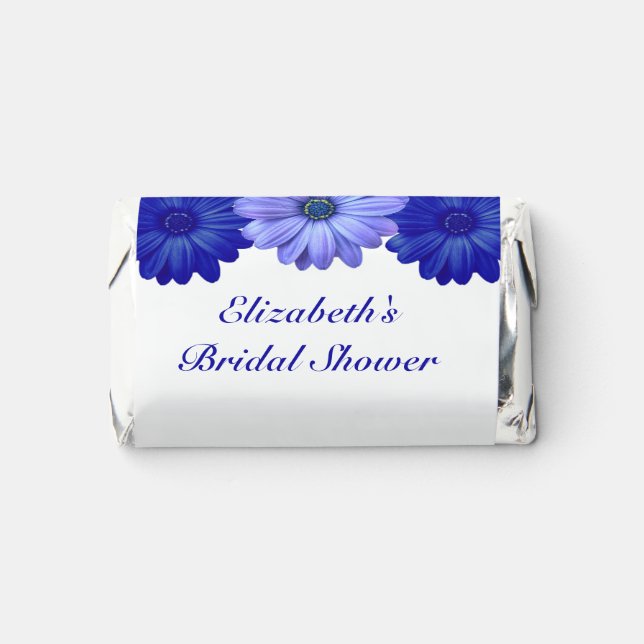 Blue Floral Bridal Shower Hershey's Miniatures (Front)
