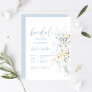 Blue floral Bridal Shower  Invitation