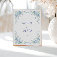 Blue Floral Bridal Tea Party Welcome