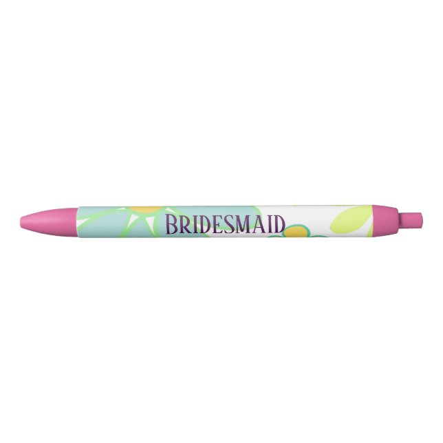 Blue Floral Bridesmaid Pen (Front)