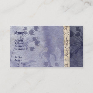 Blue Floral Business Card