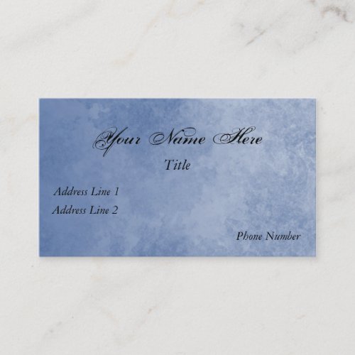 Blue Floral Business Card