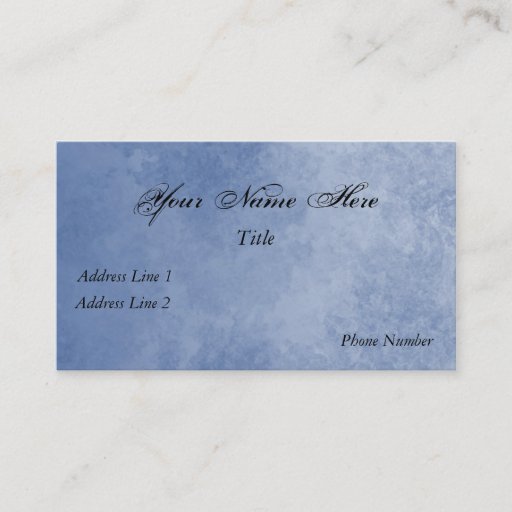 Customizable Blue Floral Business Card