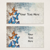 Blue floral butterflies (Front & Back)