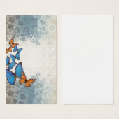 Blue floral butterflies (Front & Back)