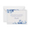 Blue Floral Calligraphy Bridal Shower Thank You 