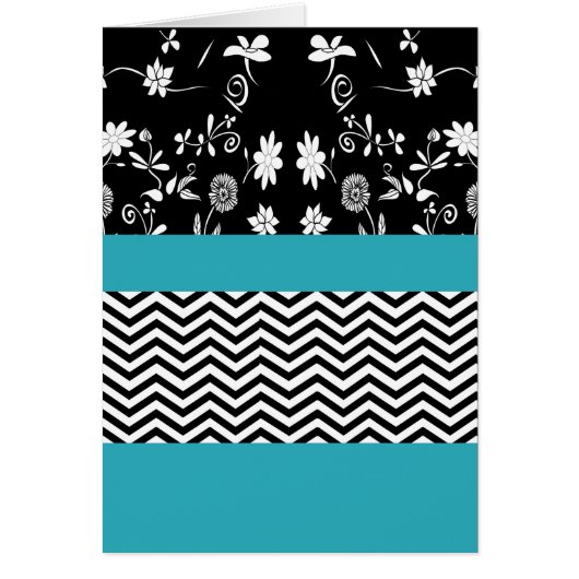 blue floral chevron cards (Front)