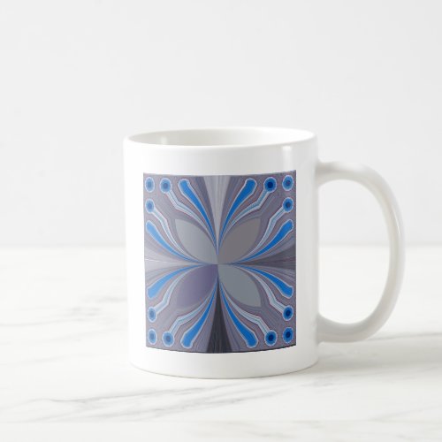 Blue Floral Coffee Mug