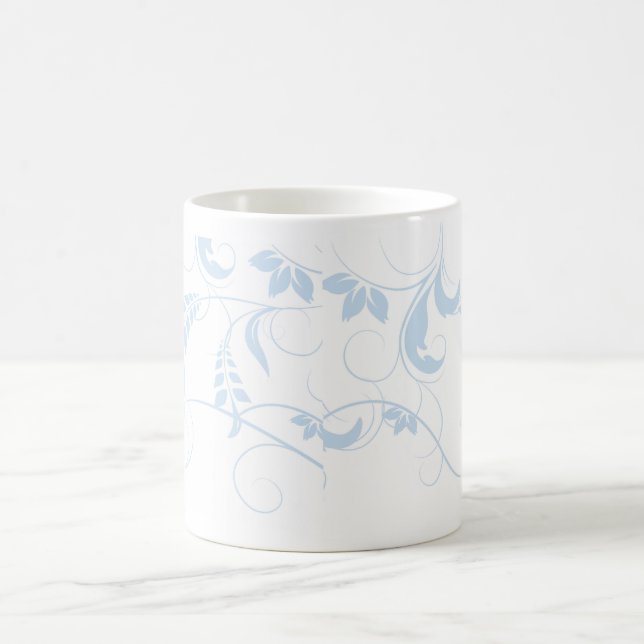 Blue Floral Coffee Mugs (Center)