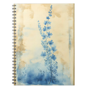 Blue floral composition. Type: Framed decorative Notebook