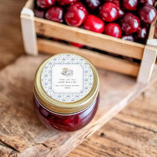 Blue Floral Coquette Tea Party Bridal Shower Classic Round Sticker