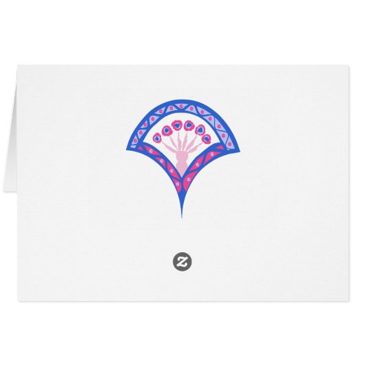 blue floral damask pattern (Back Horizontal)