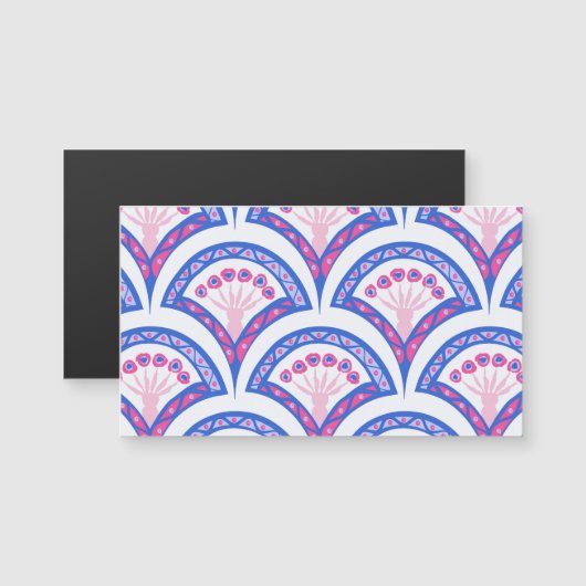 blue floral damask pattern  (Front/Back)