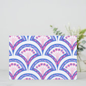 blue floral damask pattern (Standing Front)