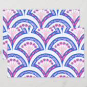 blue floral damask pattern (Front/Back)