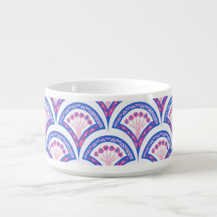 blue floral damask pattern  bowl