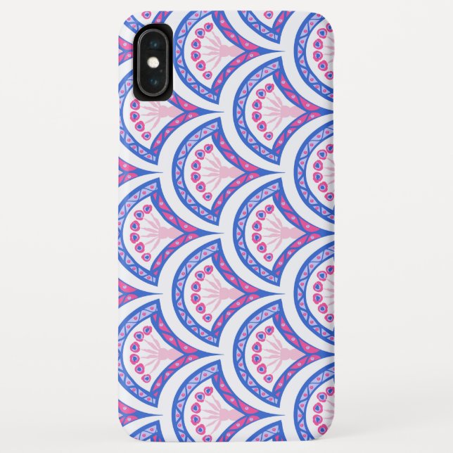 blue floral damask pattern  Case-Mate iPhone case (Back)