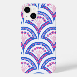 blue floral damask pattern Case-Mate iPhone 14 case