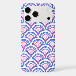 blue floral damask pattern iPhone 17 pro max case
