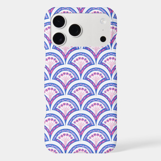 blue floral damask pattern  Case-Mate iPhone case (Back)