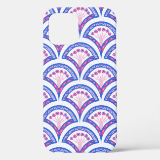 blue floral damask pattern  iPhone 12 case