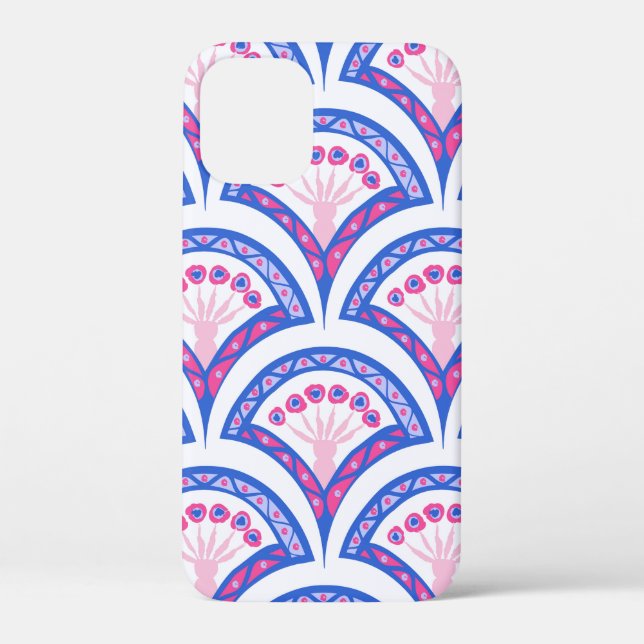 blue floral damask pattern  Case-Mate iPhone case (Back)