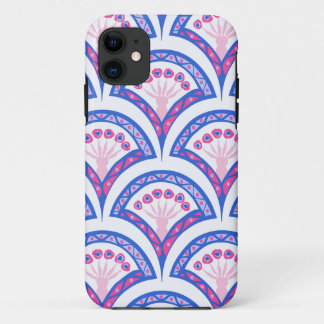 blue floral damask pattern iPhone 11 case