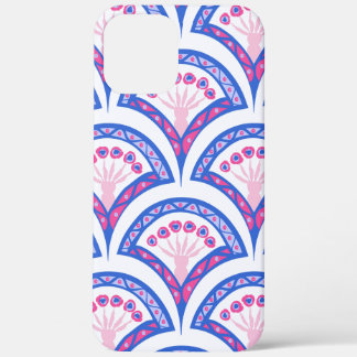 blue floral damask pattern iPhone 12 pro max case