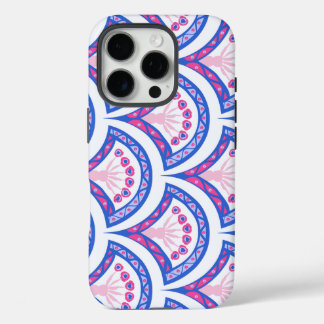blue floral damask pattern  iPhone 16 pro case